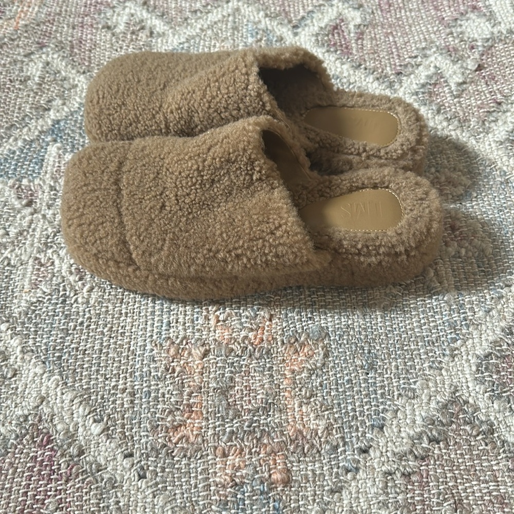 LMS the Yoko Brown Sherpa teddy clogs mules women’s 38 EU - Picture 5 of 9